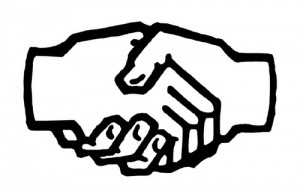 shaking hands, warranty partnership, marketing experts